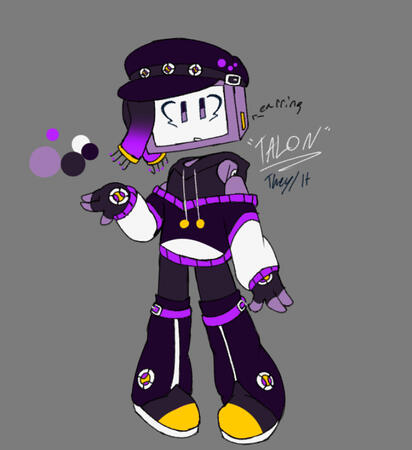 (2025) canon design of T4L0N, a main character from T33V-33